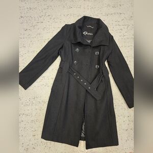 Guess Black Double-Breasted Coat